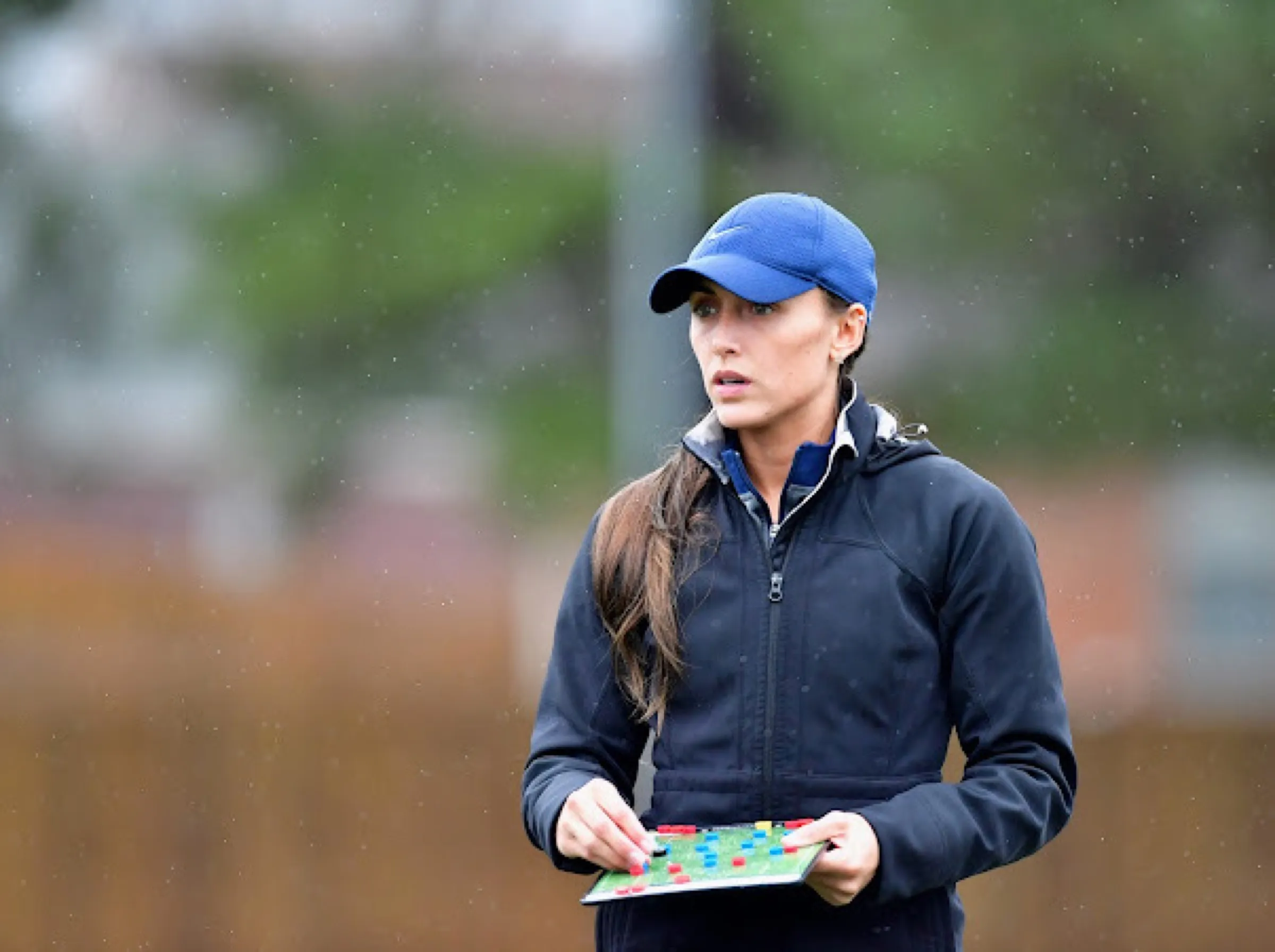 Jade coaching from the sideline